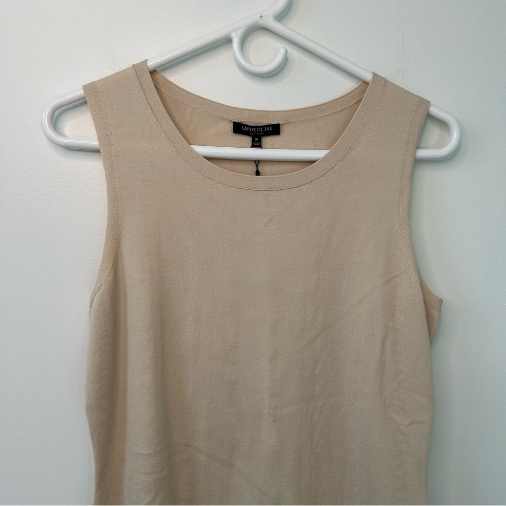 NWT Lafayette 148 beige tank top size Medium - Picture 3 of 9